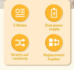 2-in-1 Smart Cat Toy - Automatic Interactive Feather & Ball Toy with 5 Play Modes