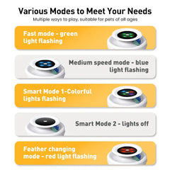 2-in-1 Smart Cat Toy - Automatic Interactive Feather & Ball Toy with 5 Play Modes