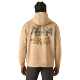 Ariat Mens Drinking Buddies Graphic Hoodie – Relaxed Fit Brushed Fleece Pullover