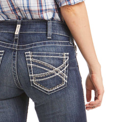 Ariat R.E.A.L. Mid Rise Boot Cut Jeans, Entwined Stitch