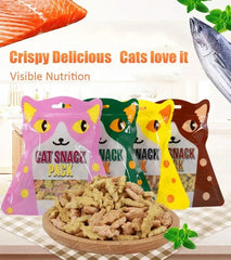 Crispy Cat Biscuits | Salmon, Chicken & Tuna Snacks | Nutritious Catnip & Fish Treats | Healthy & Easy-to-Eat Cat Snacks