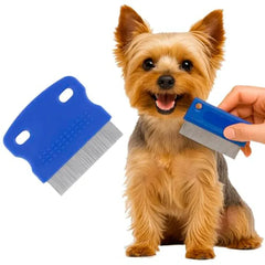 Dog Grooming Comb for Tear Stains & Mucus Removal | Gentle Eye Crust Cleaner | Daily Pet Care Set of 2
