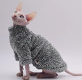 DUOMASUMI Soft Fluffy Double-sided Winter Jacket for Hairless & Sphynx Cats | Thickened Warm Cat Coat | Cozy Pet Outfit