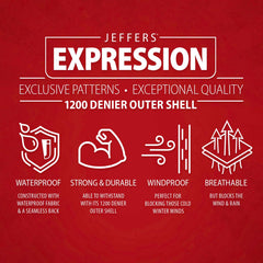 Jeffers Expression 1200 Denier Standard Neck Turnout Horse Blanket, 240 Gram