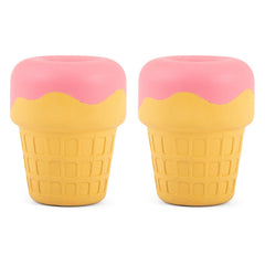 Jeffers Ice Cream Cone Natural Rubber Stuffable Treat Dispensing Dental Dog Chew Toy
