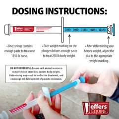 Jeffers Ivermectin Horse Dewormer Gel, Apple Flavored