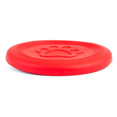 Jeffers Red Paw Frisbee Natural Rubber Dog Toy for Fetching & Chewing