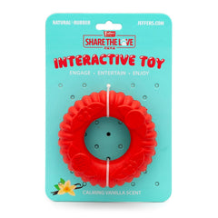 Jeffers Red Virgo Tugger Natural Rubber Dog Dental Chew Toy for Interactive or Solo Play
