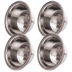 Jeffers Stainless Steel Embossed Wide-Lip Food & Water Pet Bowls