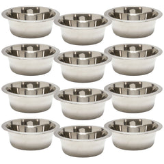 Jeffers Standard-Weight Stainless Steel Food & Water Pet Bowls