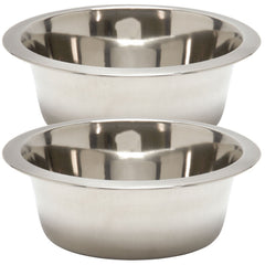 Jeffers Standard-Weight Stainless Steel Food & Water Pet Bowls