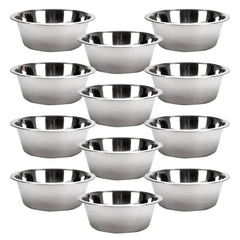 Jeffers Standard-Weight Stainless Steel Food & Water Pet Bowls