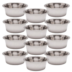 Jeffers Standard-Weight Stainless Steel Food & Water Pet Bowls
