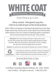 Jeffers Pet White Coat Whitening Dog & Cat Shampoo