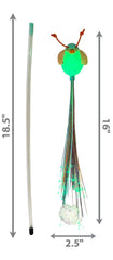 KONG Teaser Glow in the Dark Firefly Wand Cat Toy