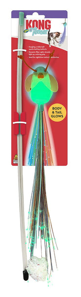 KONG Teaser Glow in the Dark Firefly Wand Cat Toy