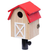 Outdoor Bluebird House with Baby Steps – Durable Pine, T-Post Mountable Adaptor Included