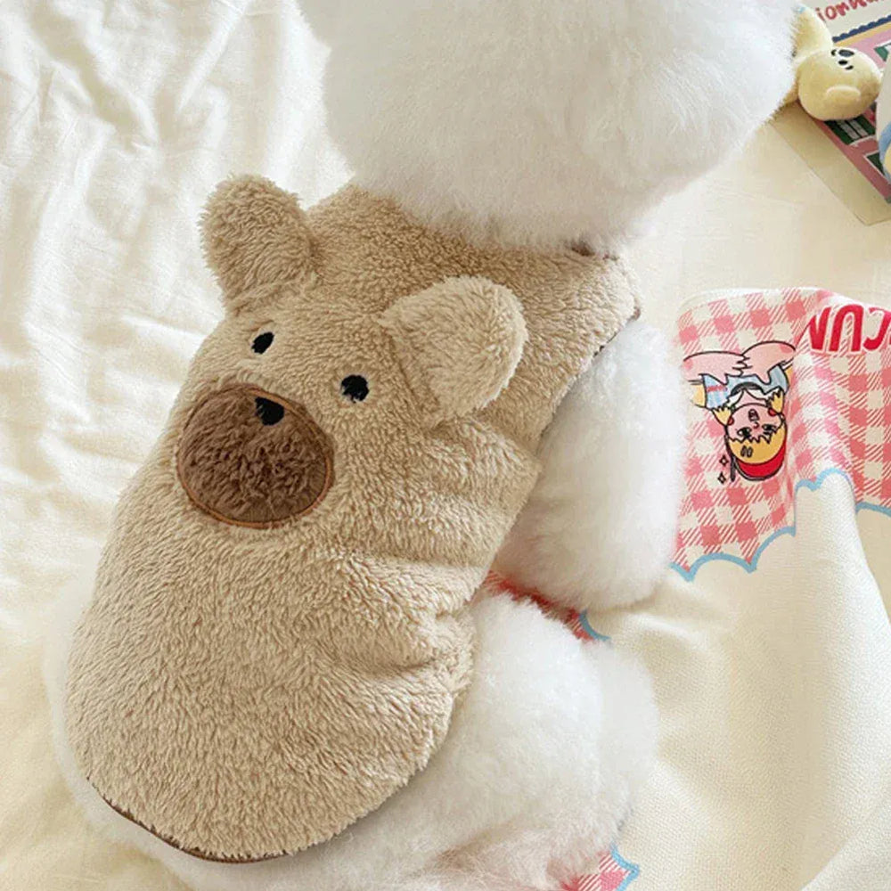 Plush Teddy Bear Dog Sweater | Winter Warm Vest for Small Dogs 1.5β11.5kg | Soft & Cozy Pet Clothes for Teddy, Schnauzer & Puppy