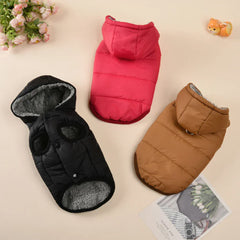 Premium Hooded Cat & Dog Coat - Windproof Fleece Jacket with D-Ring
