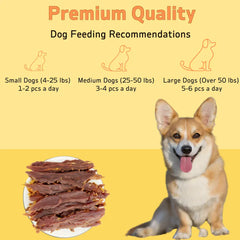 Pure Duck Jerky Dog Treats - 100% Natural Single-Ingredient Training Rewards