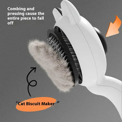 Self-Cleaning Cat Brush | Magic Deshedding Grooming Comb for Cats | Loose Fur Remover & Massage Slicker Brush