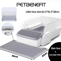 Smart APP Control Automatic Cat Litter Box - 7L Self-Cleaning Toilet with UV Sterilization