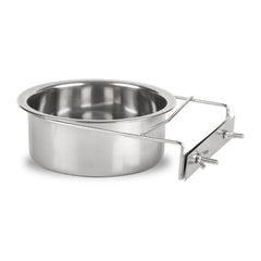 Jeffers Stainless Steel Coop/Kennel Cup with Clamp