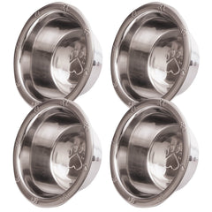 Jeffers Stainless Steel Embossed Wide-Lip Food & Water Pet Bowls