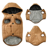 Thick Fleece Dog Parka - Winter Hoodie Coat with D-Ring for Small Breeds