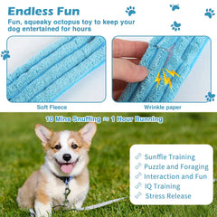 Valentine’s Day Dog Snuffle Toy | Plush Octopus Interactive Puzzle | Chew & Slow Feeding Game for Puppies & Dogs