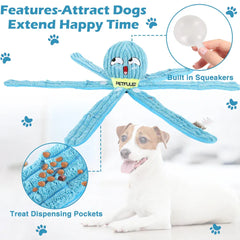 Valentine’s Day Dog Snuffle Toy | Plush Octopus Interactive Puzzle | Chew & Slow Feeding Game for Puppies & Dogs