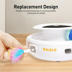 2-in-1 Smart Cat Toy - Automatic Interactive Feather & Ball Toy with 5 Play Modes