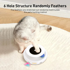 2-in-1 Smart Cat Toy - Automatic Interactive Feather & Ball Toy with 5 Play Modes