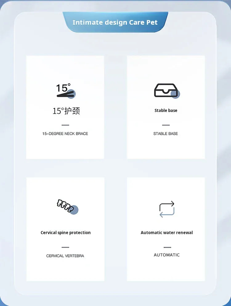 3-in-1 Ergonomic Cat Bowl Set - Tilted Food Dish with Gravity Water Dispenser