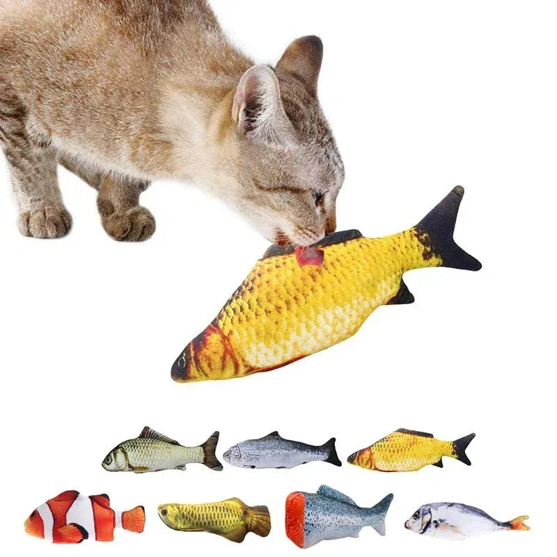 3D Flippity Fish Cat Toy - Interactive Plush Fish with Realistic Movement