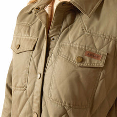 Ariat Womens Grizzly Quilted Barn Jacket – Warm Wind-Resistant Fleece-Lined Workwear Jacket