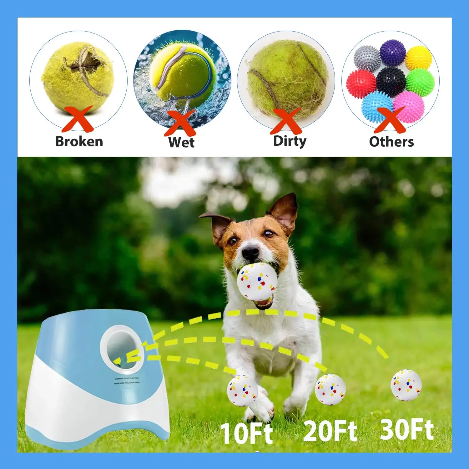 Automatic Dog Tennis Ball Launcher | Interactive Fun Chase Toy | Rechargeable Fetch Catapult for Dogs