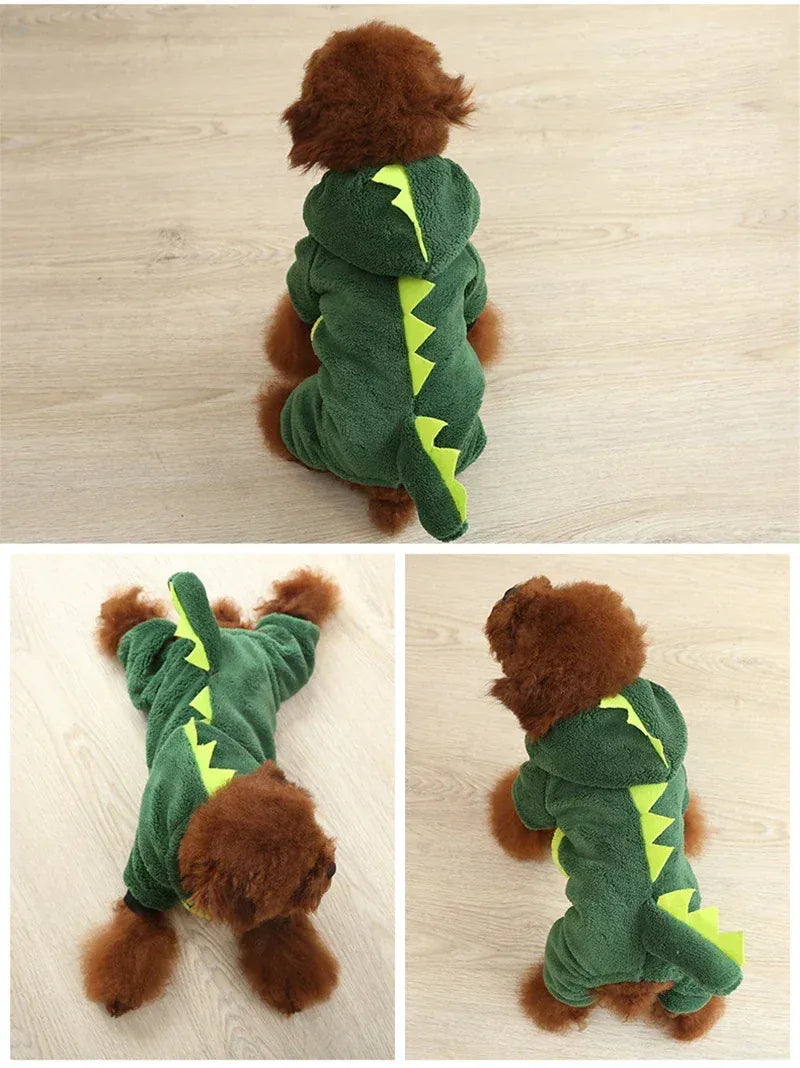 Cartoon Animal Dog & Cat Costume - Winter Warm Jumpsuit Pajamas