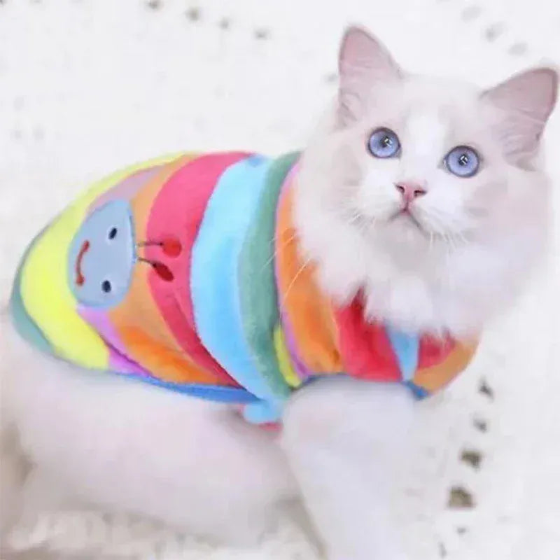 Cartoon Fleece Pet Clothes | Winter Warm Dog & Cat Vest – Cozy Sweater for Small Dogs & Cats