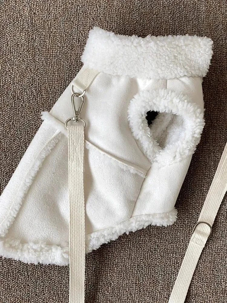 Classic Dog Vest | Autumn & Winter Wool Jacket for Small & Medium Dogs, Warm Pet Vest with Traction Buckle