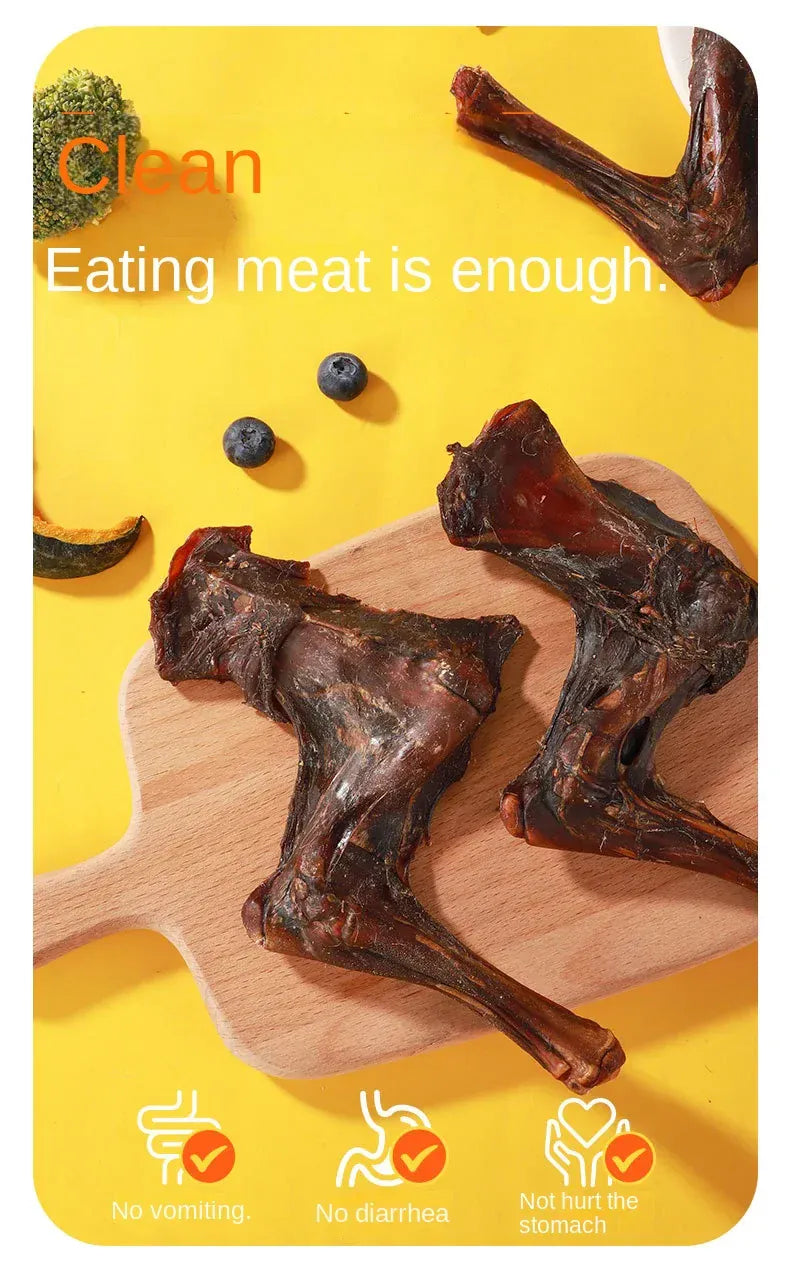 Crispy Dried Lamb Leg Bones - Dental Health Dog Chews for Adult Dogs & Puppies