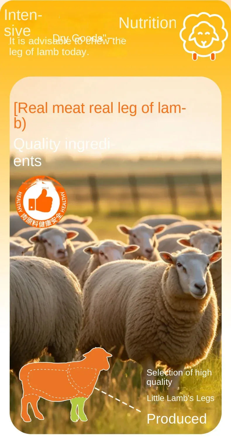 Crispy Dried Lamb Leg Bones - Dental Health Dog Chews for Adult Dogs & Puppies