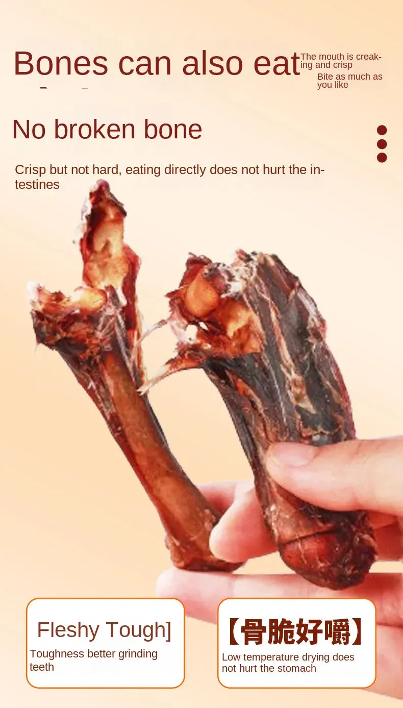 Crispy Dried Lamb Leg Bones - Dental Health Dog Chews for Adult Dogs & Puppies