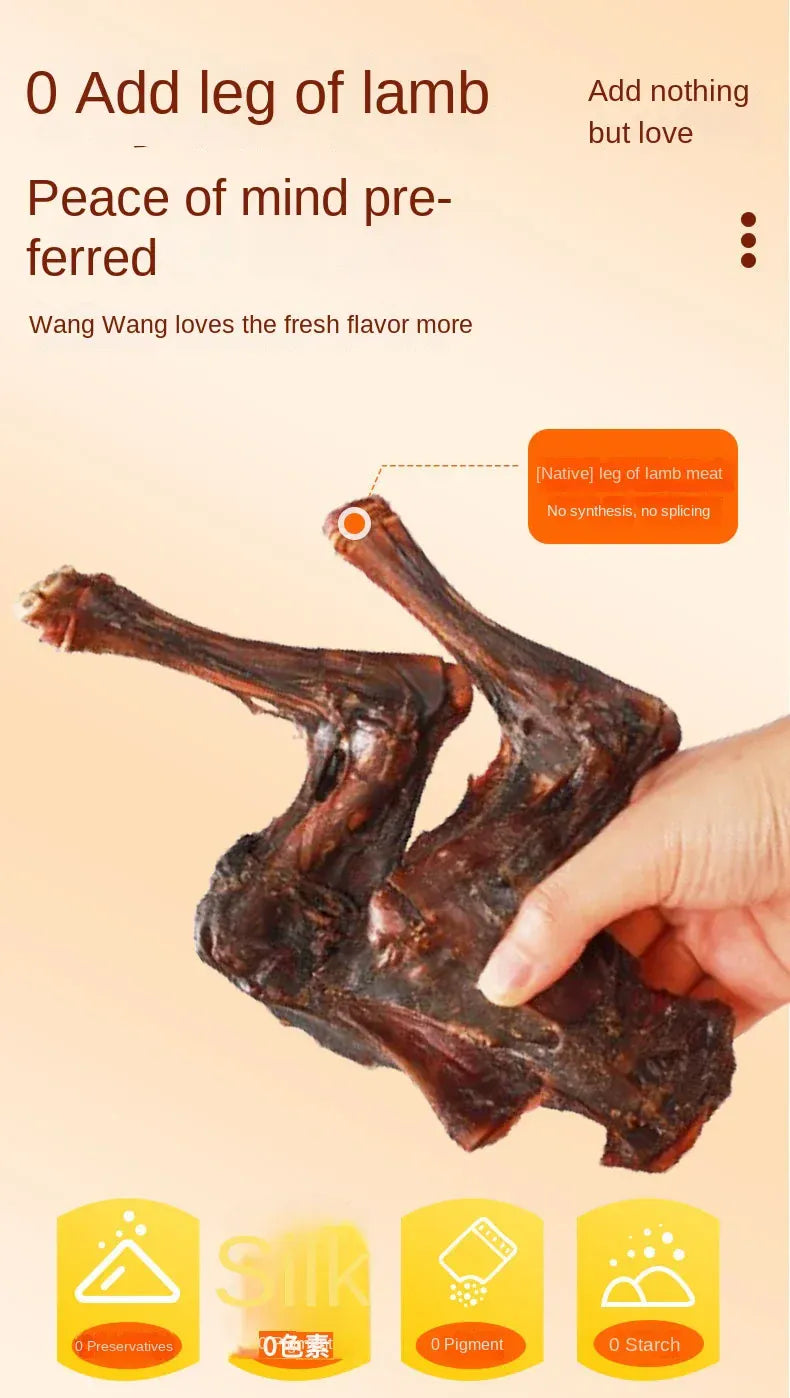 Crispy Dried Lamb Leg Bones - Dental Health Dog Chews for Adult Dogs & Puppies