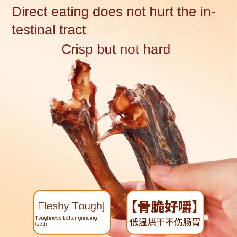 Crispy Dried Lamb Leg Bones - Dental Health Dog Chews for Adult Dogs & Puppies