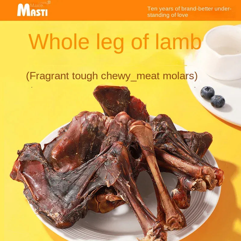 Crispy Dried Lamb Leg Bones - Dental Health Dog Chews for Adult Dogs & Puppies