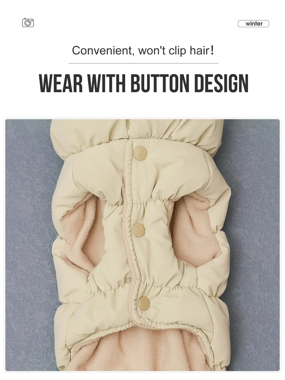 Dog Jacket for Autumn & Winter | 3-Layer Thick Warm Coat for Small & Medium Dogs – Poodle, Teddy, Yorkie Outerwear