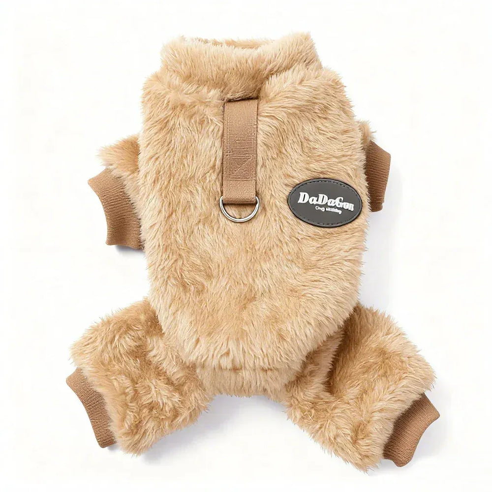 Fleece Dog Pajamas - Cozy Winter Sleepwear for Small Breeds & Cats