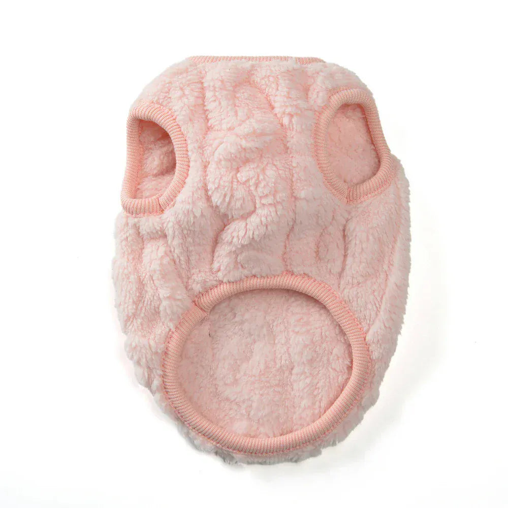 Fleece Warm Dog Vest — Soft Cozy Plush Winter Sleeveless Sweatshirt for Small & Medium Dogs and Cats