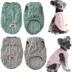 Fleece Warm Dog Vest — Soft Cozy Plush Winter Sleeveless Sweatshirt for Small & Medium Dogs and Cats